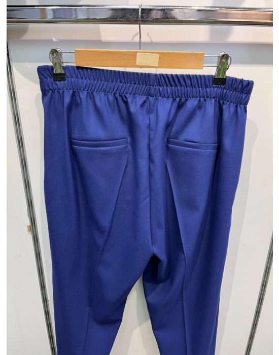 Dekorati̇f Düğmeli̇ Arka Bel Lasti̇kli̇ Pantolon