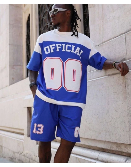 Dijital 00 Baskılı Şortlu Takım  avi