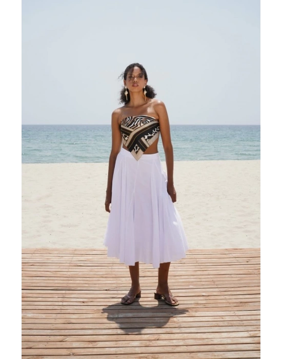 Dikiş Detay Maxi Etek