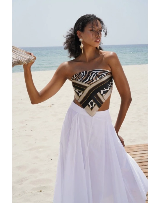 Dikiş Detay Maxi Etek