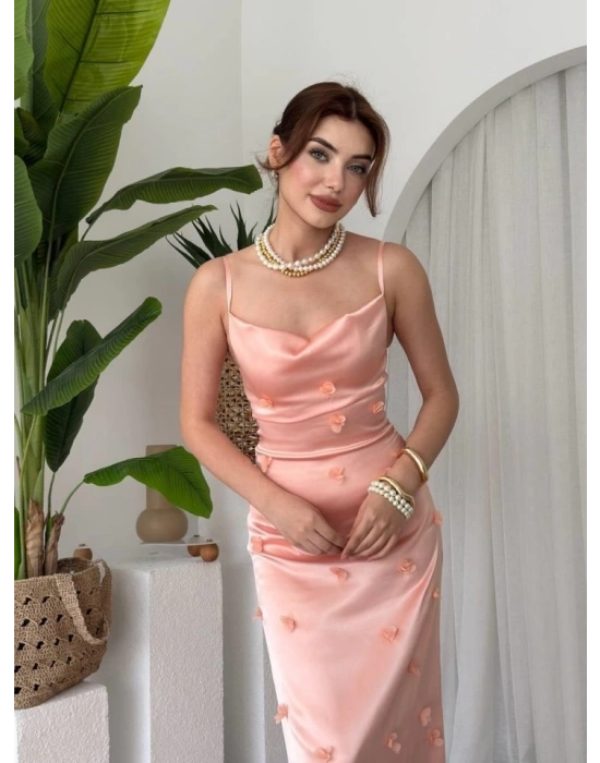 Dora Çiçek Detaylı Elbise