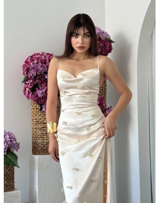 Dora Çiçek Detaylı Elbise