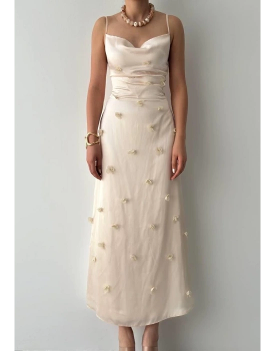 Dora Çiçek Detaylı Elbise