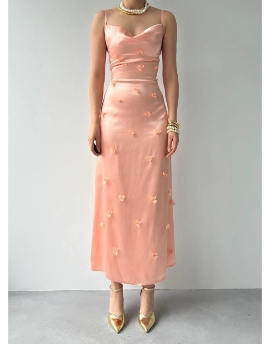 Dora Çiçek Detaylı Elbise