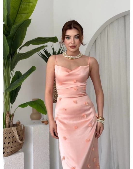 Dora Çiçek Detaylı Elbise