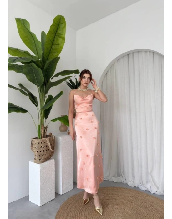 Dora Çiçek Detaylı Elbise