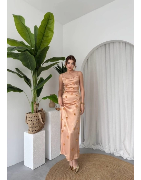 Dora Çiçek Detaylı Elbise