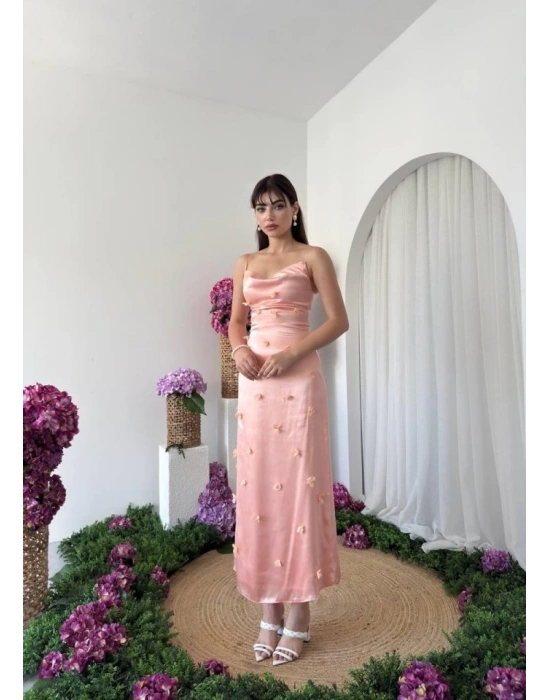 Dora Çiçek Detaylı Elbise