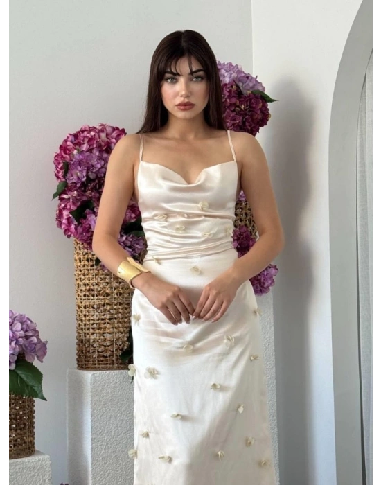 Dora Çiçek Detaylı Elbise