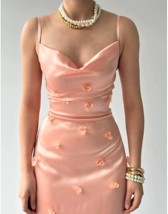 Dora Çiçek Detaylı Elbise