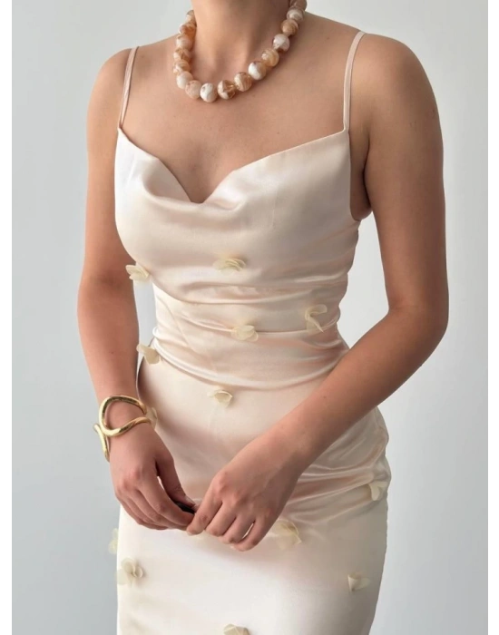 Dora Çiçek Detaylı Elbise