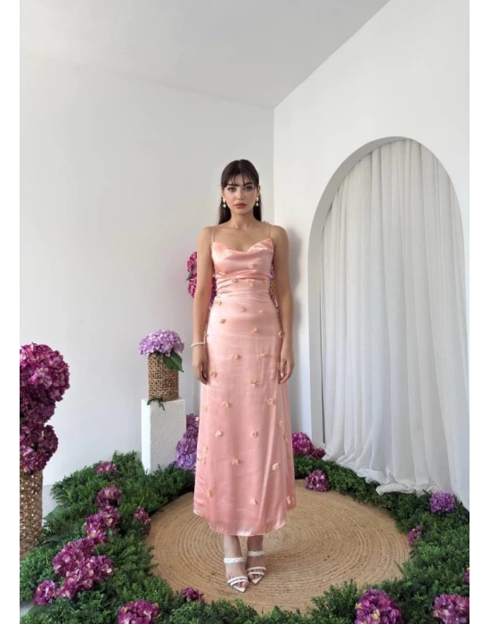 Dora Çiçek Detaylı Elbise