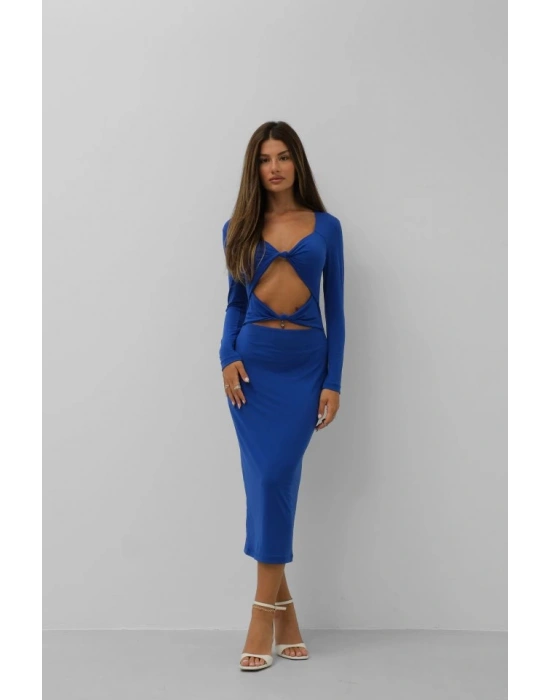 Düğüm Detaylı idi Boy Elbise