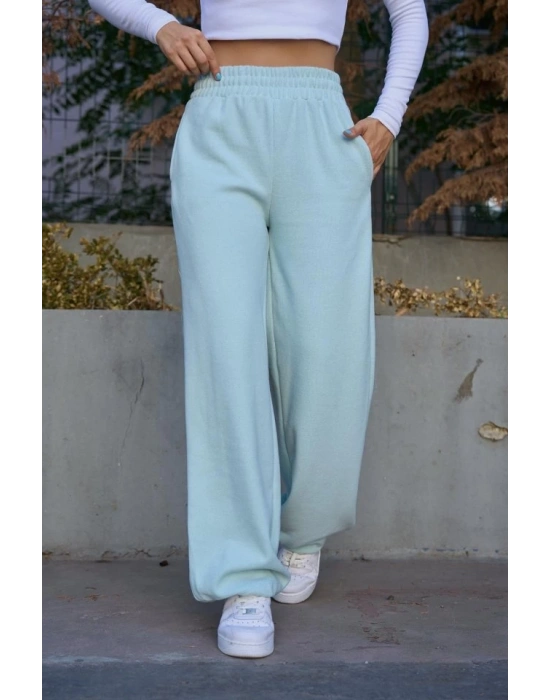 Düz Lastikli Eşofman  int Yeşili