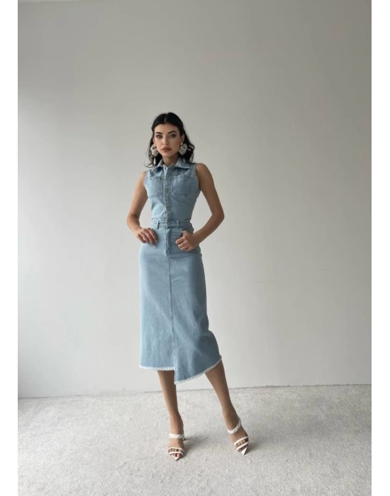 eldia Jean ıfır Kollu Elbise