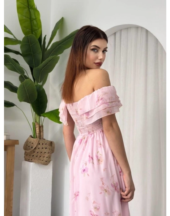 Elmi Çiçek Detaylı Elbise