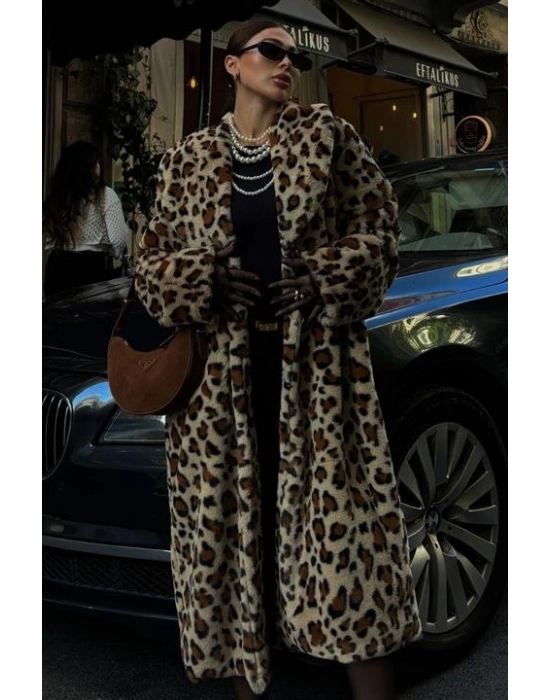 eopar Desenli İçi Astarlı Peluş Kaban 7065