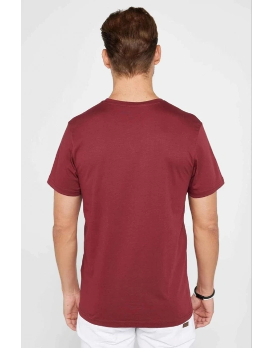 Erkek 24/1 Düz A Kalite Oversize Tshirt  Bordo