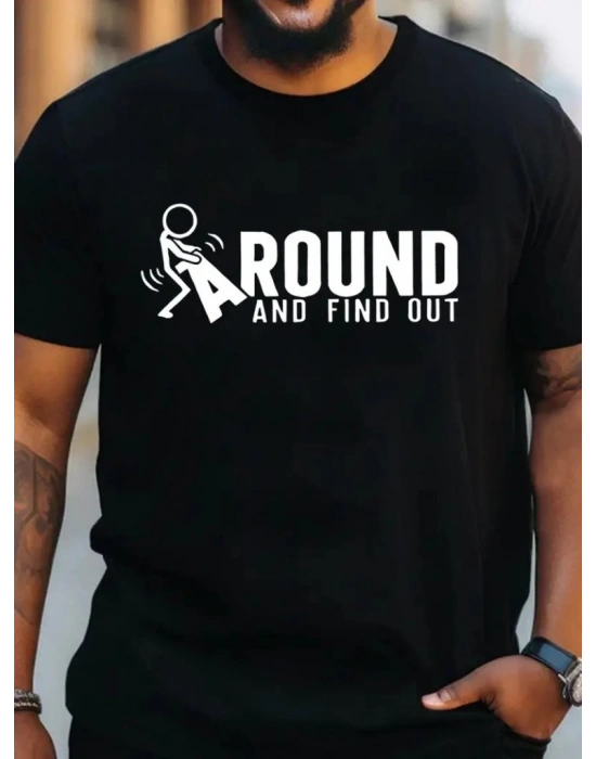 Erkek Around Baskılı Süprem Tshirt