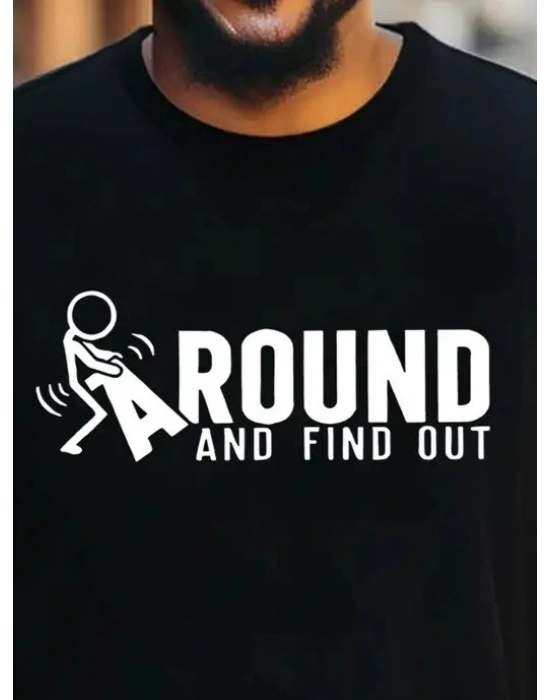 Erkek Around Baskılı Süprem Tshirt