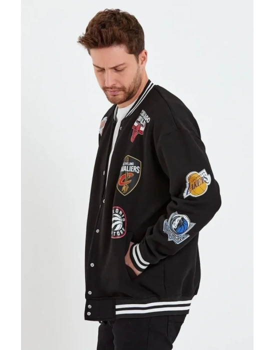 Erkek Baskılı Kolej Ceket  iyah