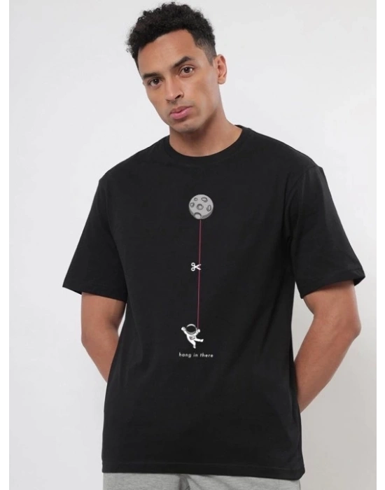 Erkek Baskılı Oversize Tshirt  iyah