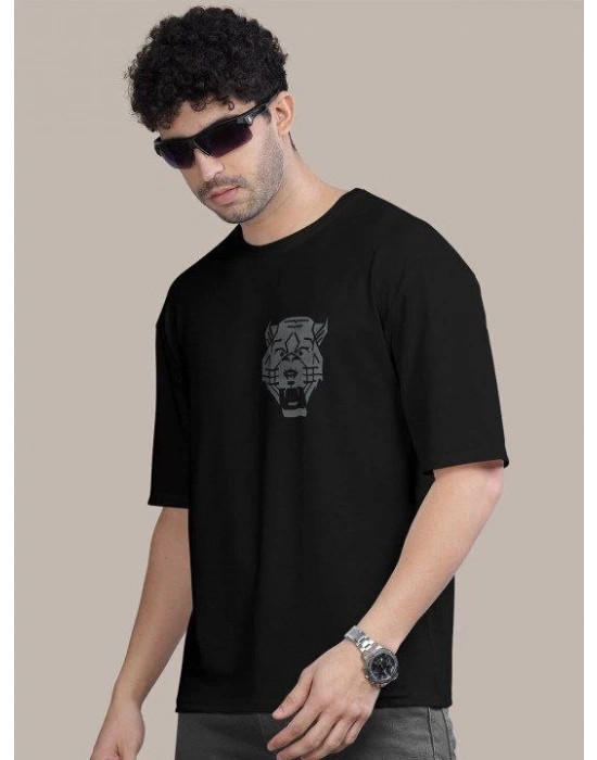 Erkek Baskılı Oversize Tshirt  iyah