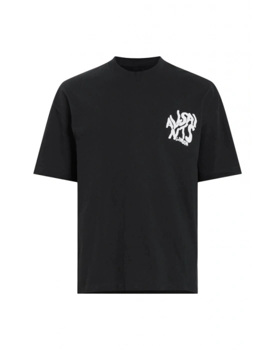 Erkek Baskılı Oversize Tshirt  iyah