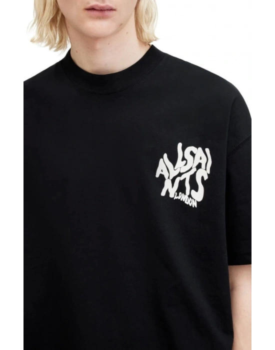 Erkek Baskılı Oversize Tshirt  iyah