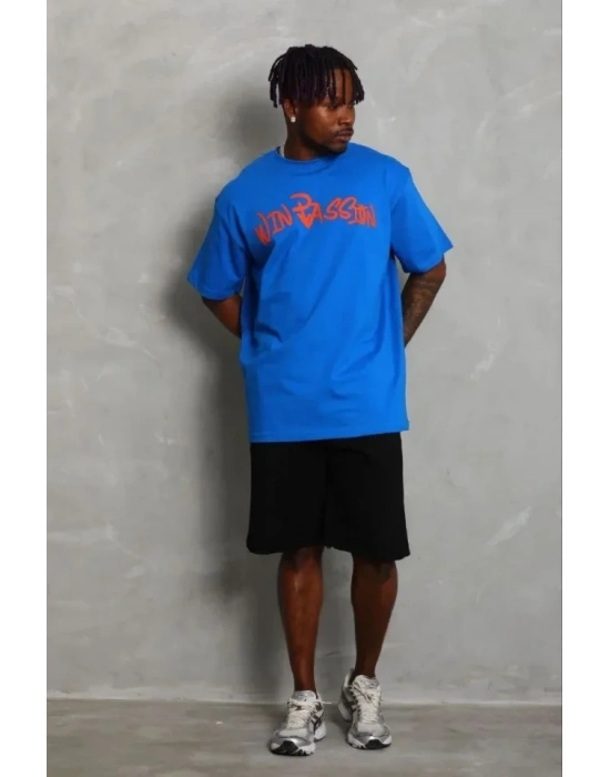 Erkek Baskılı Thirt Kısa Kol Bisiklet Yaka Regular Fit Rahat Kalıp Günlük Tişört  aks avisi