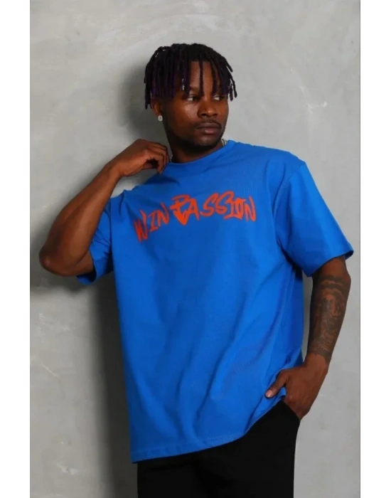 Erkek Baskılı Thirt Kısa Kol Bisiklet Yaka Regular Fit Rahat Kalıp Günlük Tişört  aks avisi