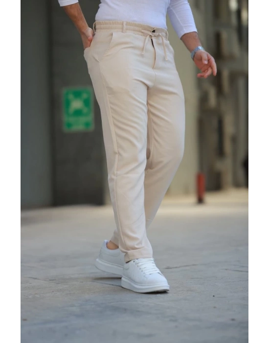 Erkek Beli Bağcıklı Jogger Pantolon