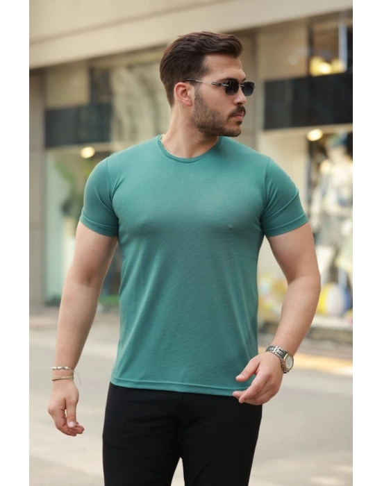 Erkek Bisiklet Yaka Basic Kısa Kollu Tişört