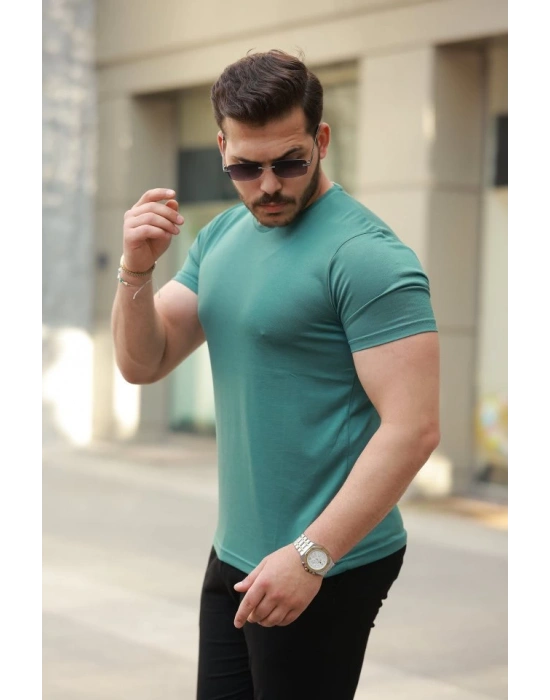 Erkek Bisiklet Yaka Basic Kısa Kollu Tişört