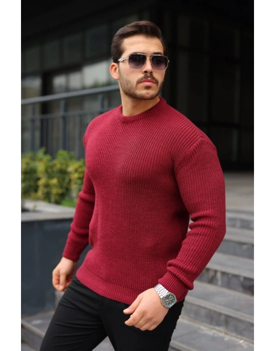 Erkek Bisiklet Yaka Örme Kazak