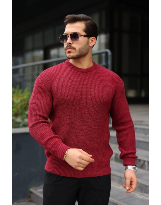 Erkek Bisiklet Yaka Örme Kazak