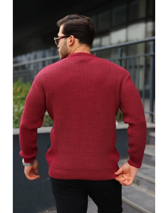 Erkek Bisiklet Yaka Örme Kazak