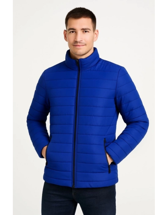 Erkek Bomber ont Ceket – u İtici Kumaş, Kapitone Astarlı, Fermuarlı, Kışlık  aks avisi