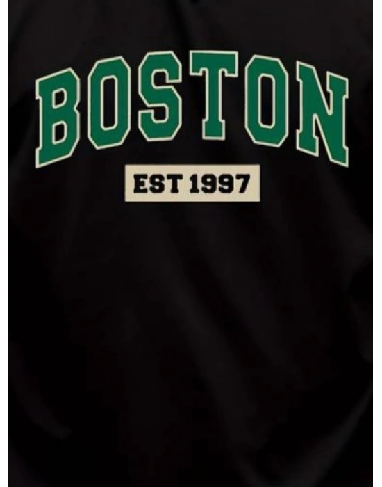 Erkek Boston Baskılı Süprem Tshirt