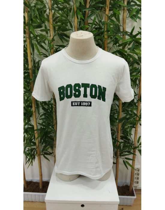 Erkek Boston Baskılı Süprem Tshirt