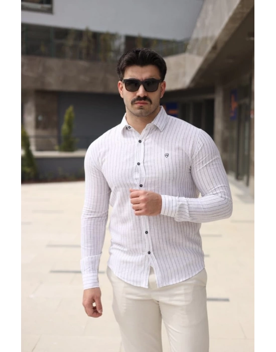 Erkek çizgi Desenli Gömlek