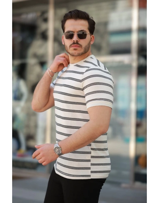 Erkek çizgili Kısa Kollu Tshirt