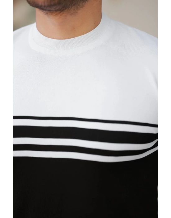 Erkek çizgili Kısa Kollu Tshirt