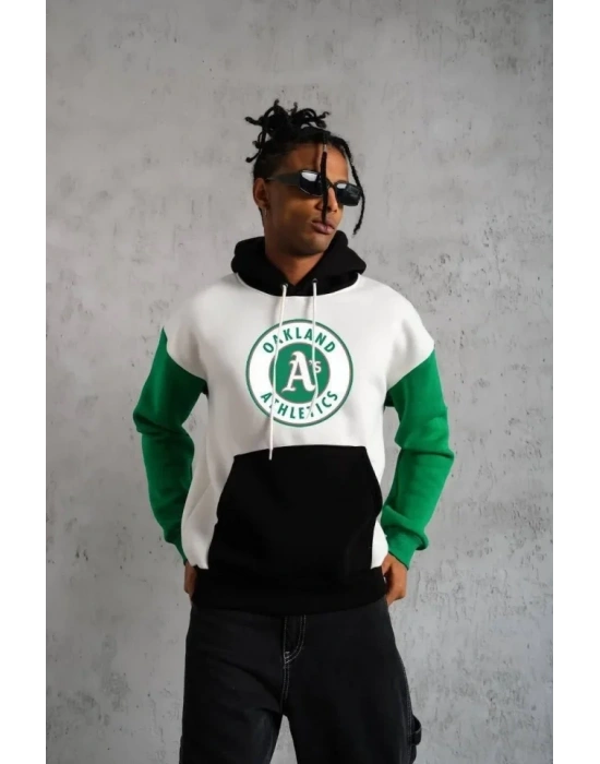 Erkek Çok Parçalı Kanguru Cepli Kapüşonlu weatshirt  Çok Renkli