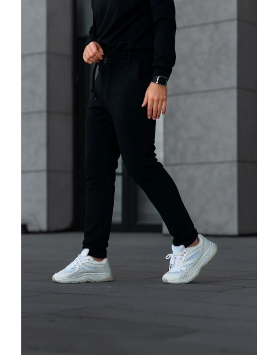 Erkek Diagonel ikro Dokulu Cepli Pantolon  iyah