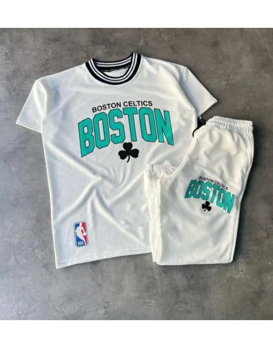 Erkek Dijital Baskılı AltÜst Eşofman Takımı  Beyaz