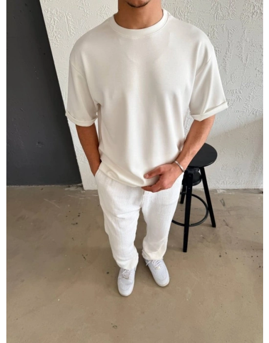 Erkek Duble Kol Basic Tişört