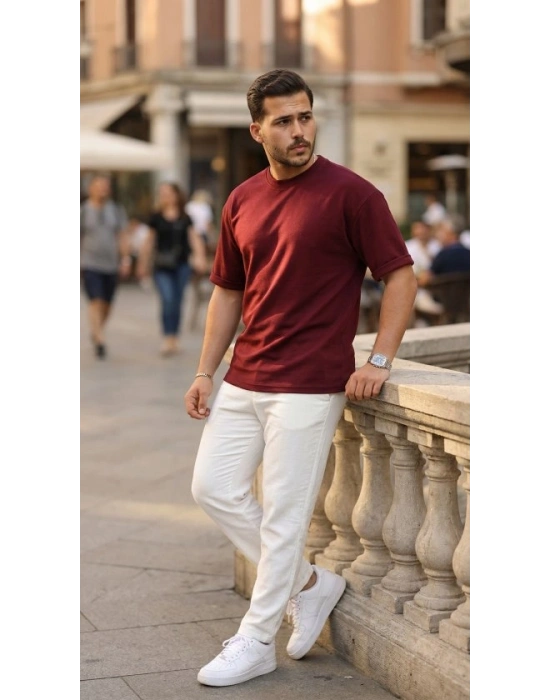 Erkek Duble Kol Basic Tişört