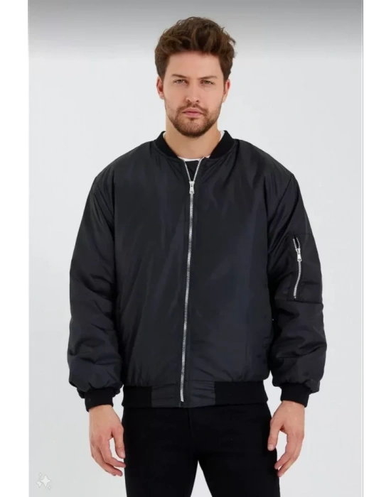 Erkek Düz Bomber Ceket  iyah