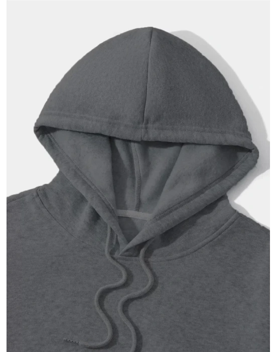 Erkek Düz Kapüşonlu weat  Füme